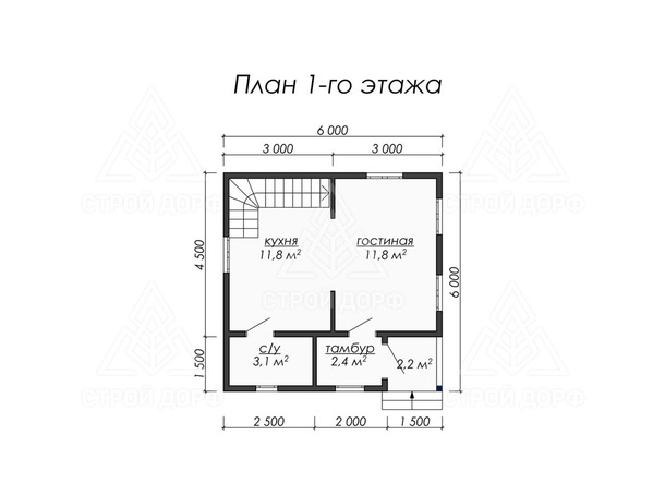 Дом из бруса 6х6 Хранислав