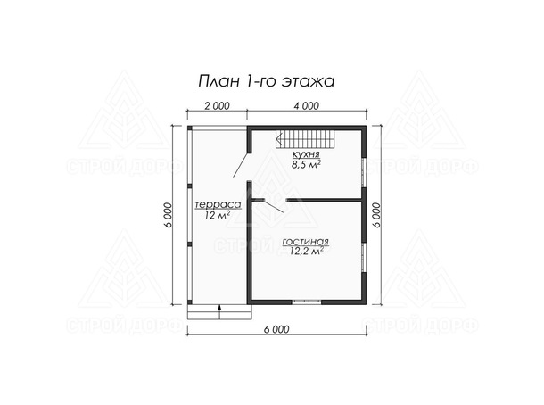 Дом из бруса 6х6 Радислав