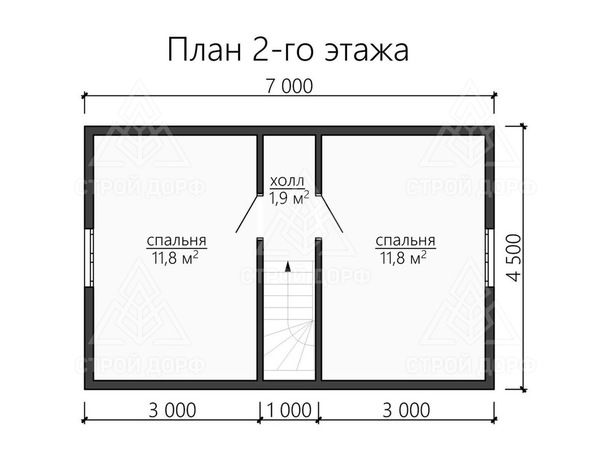 Дом из бруса 7х6 Всеслав